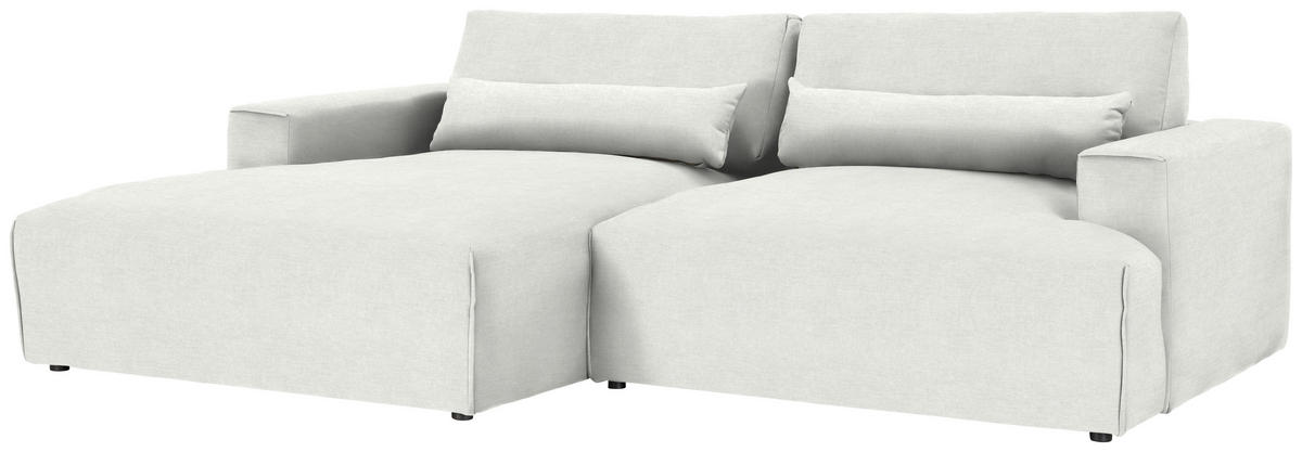 ECKSOFA Struktur Weiss  - Weiss/Schwarz, Design, Kunststoff/Textil (187/267cm) - Stylife