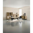 SIDEBOARD  175/90/42 cm 3 Schublade(n)  - Graubraun/Schwarz, LIFESTYLE, Glas/Holz (175/90/42cm) - Landscape
