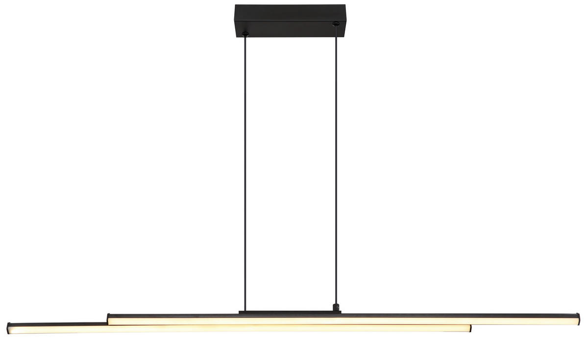 LED-HÄNGELEUCHTE 110/6/120 cm    - Weiss/Schwarz, Design, Kunststoff/Metall (110/6/120cm) - Globo