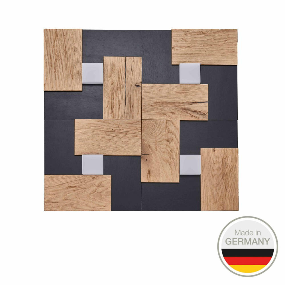 LED-DECKENLEUCHTE 662 51/51/5 cm   - Wildeiche, Natur, Metall (51/51/5cm) - Ambiente