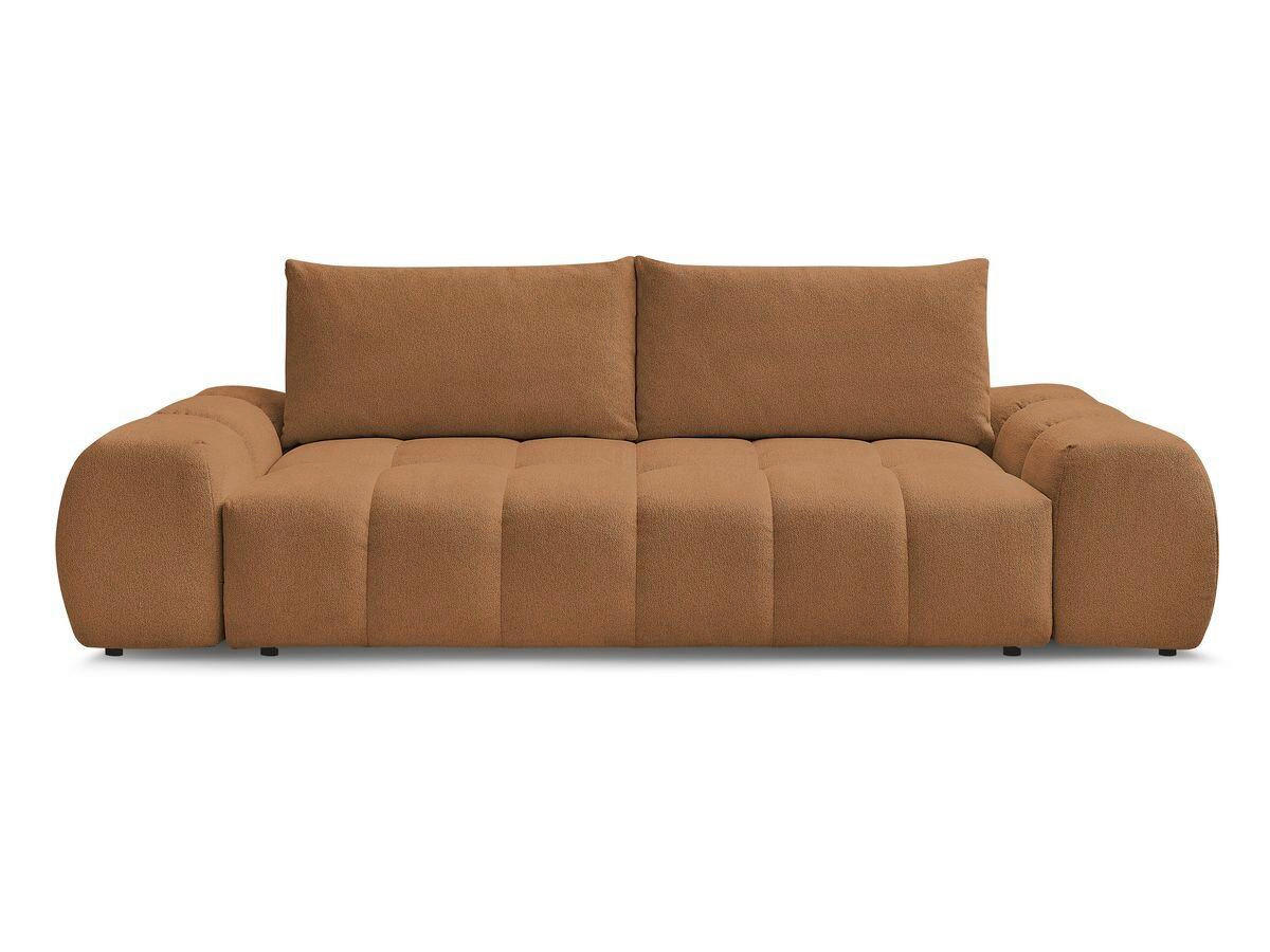 3-SITZER-SOFA EVEREST Flachgewebe Orange  - Schwarz/Orange, MODERN, Kunststoff/Textil (278/90/115cm)