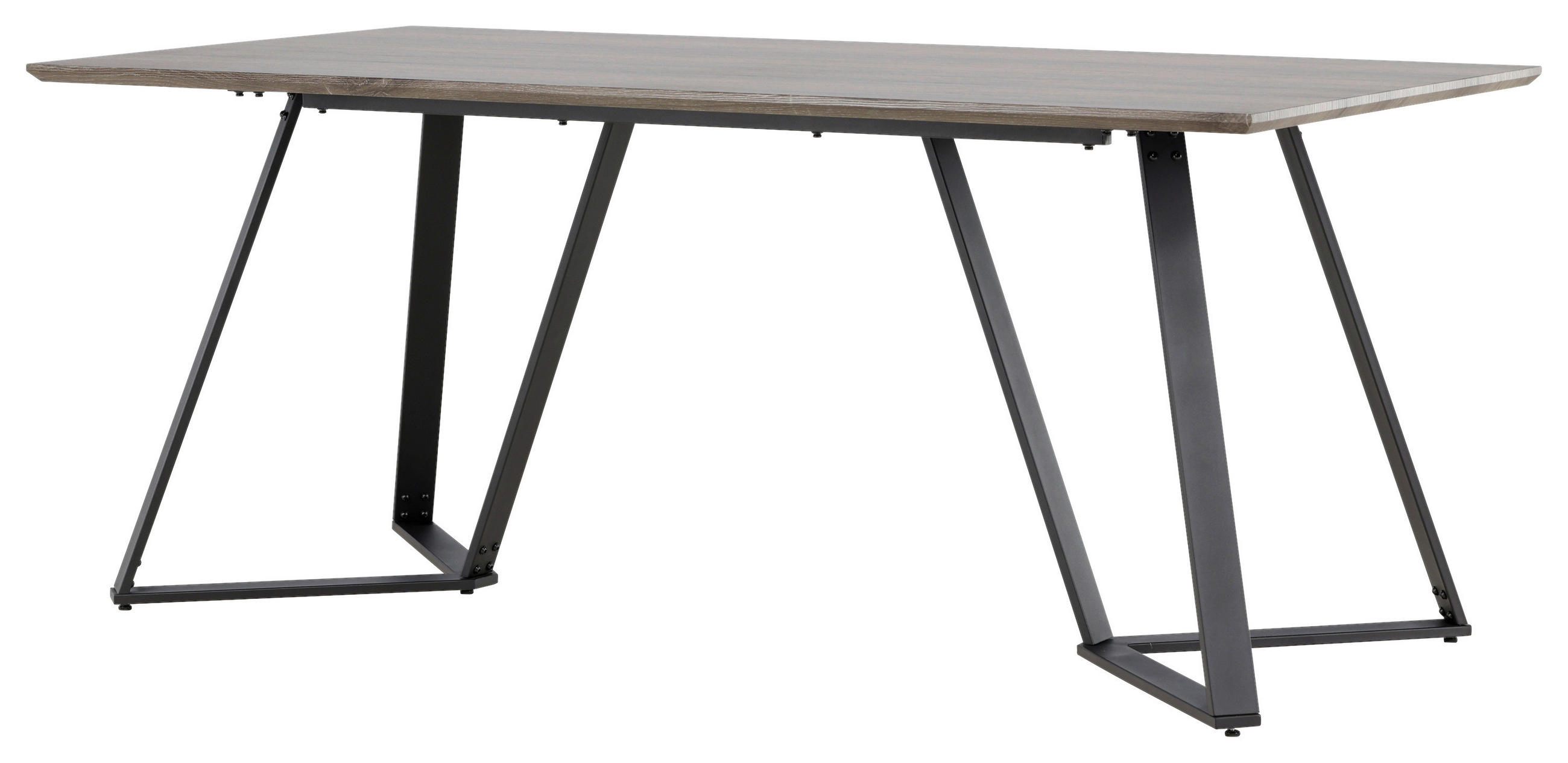 MATBORD i metall, trämaterial 180/90/75 cm   - svart/grå, Design, metall/trämaterial (180/90/75cm) - Livetastic