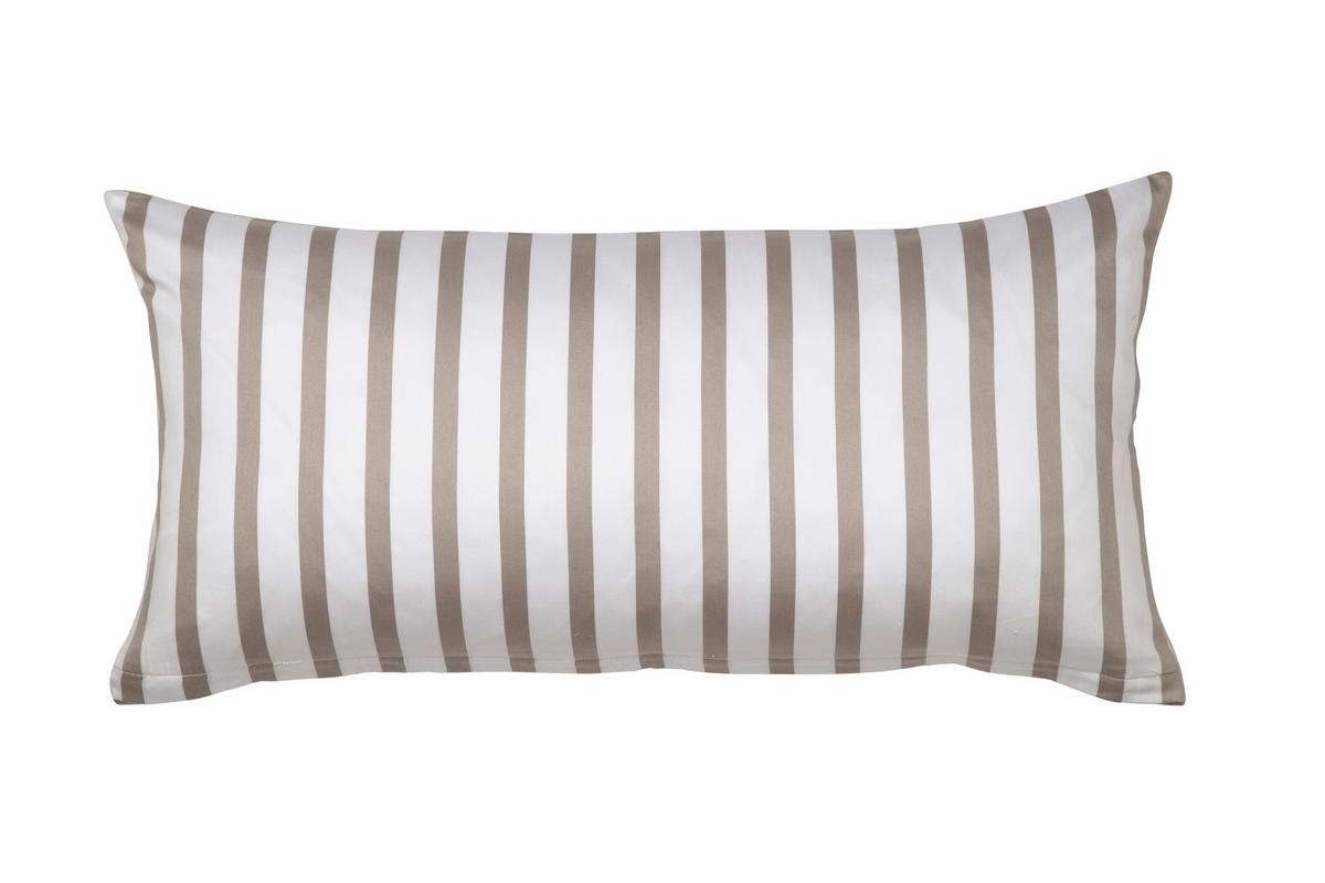 KISSENHÜLLE GENTANO 40/80 cm  - Braun/Weiß, Design, Textil (40/80cm) - Janine