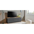 TV-ELEMENT 140/62/44 cm  - Schwarz/Graphitfarben, MODERN, Holzwerkstoff/Metall (140/62/44cm) - Hom`in