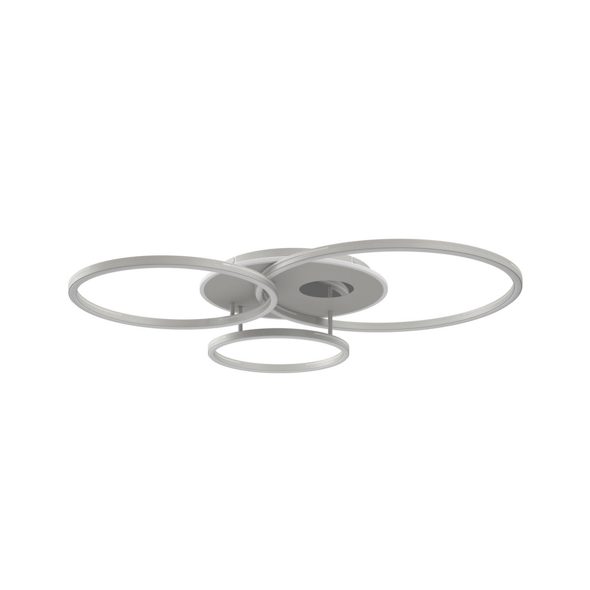 LED-DECKENLEUCHTE Oria 111/86/13 cm  - Nickelfarben, Design, Kunststoff/Metall (111/86/13cm) - Novel