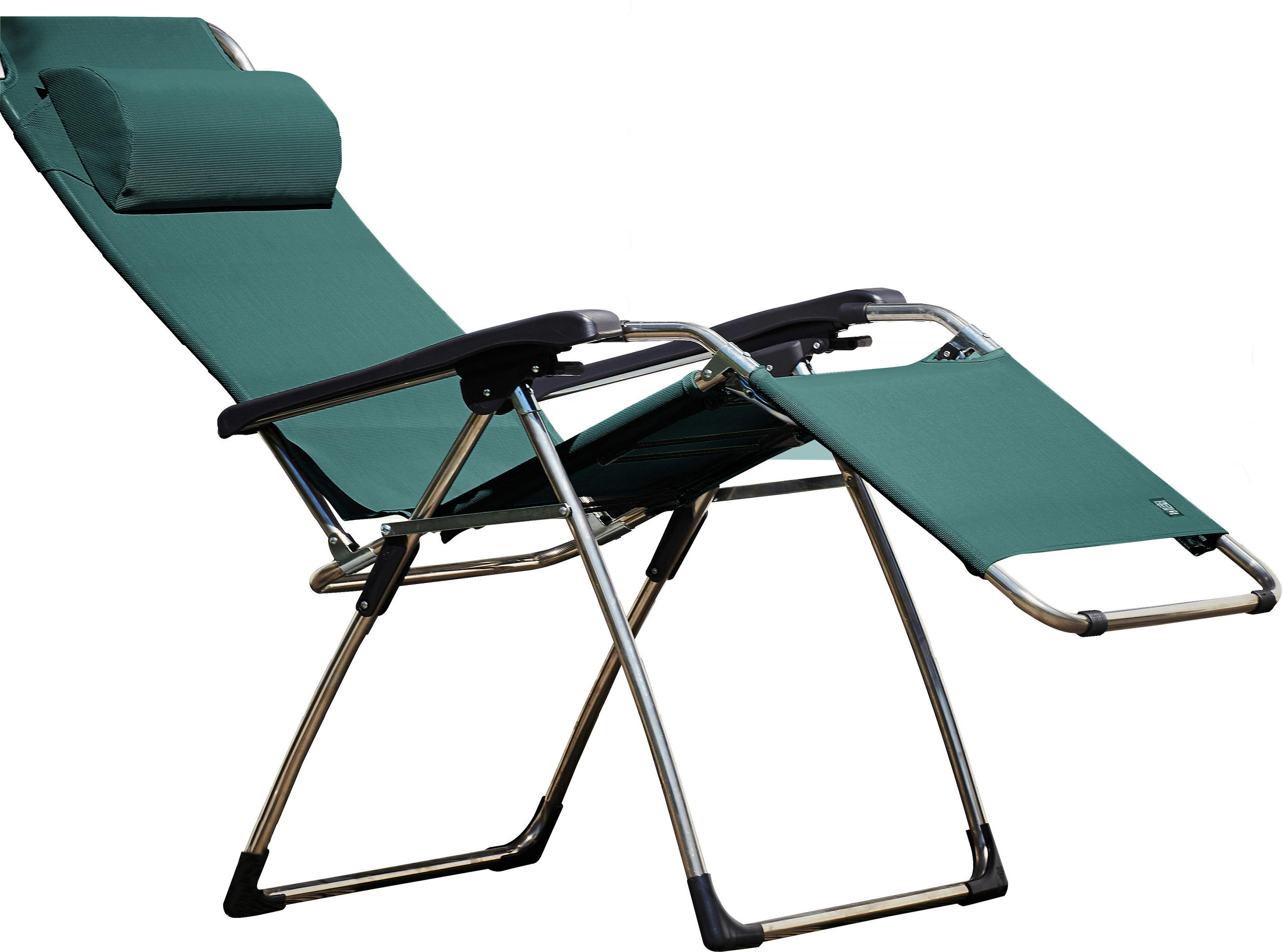 GARTEN-RELAXSESSEL  - Schwarz/Alufarben, Design, Kunststoff (82/118/67cm) - FIAM