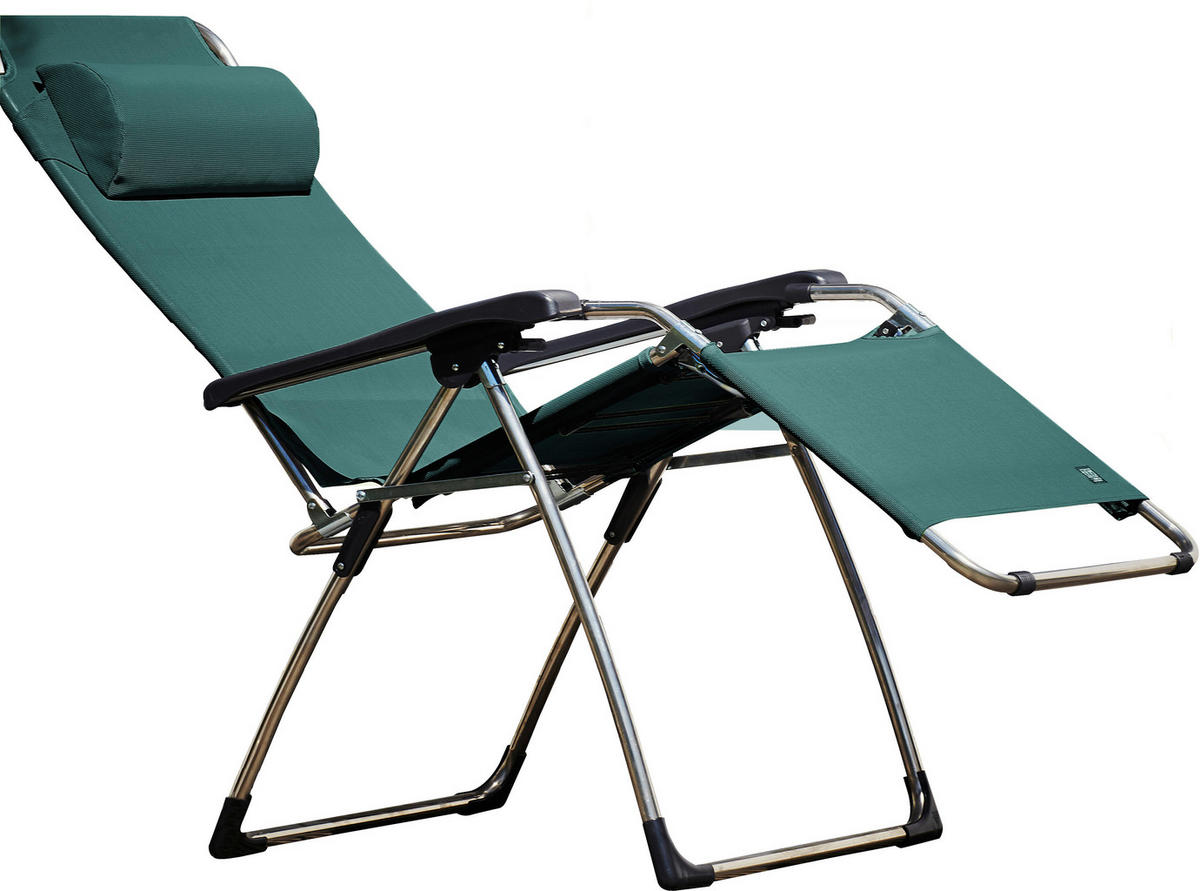 GARTEN-RELAXSESSEL  - Schwarz/Alufarben, Design, Kunststoff (82/118/67cm) - FIAM