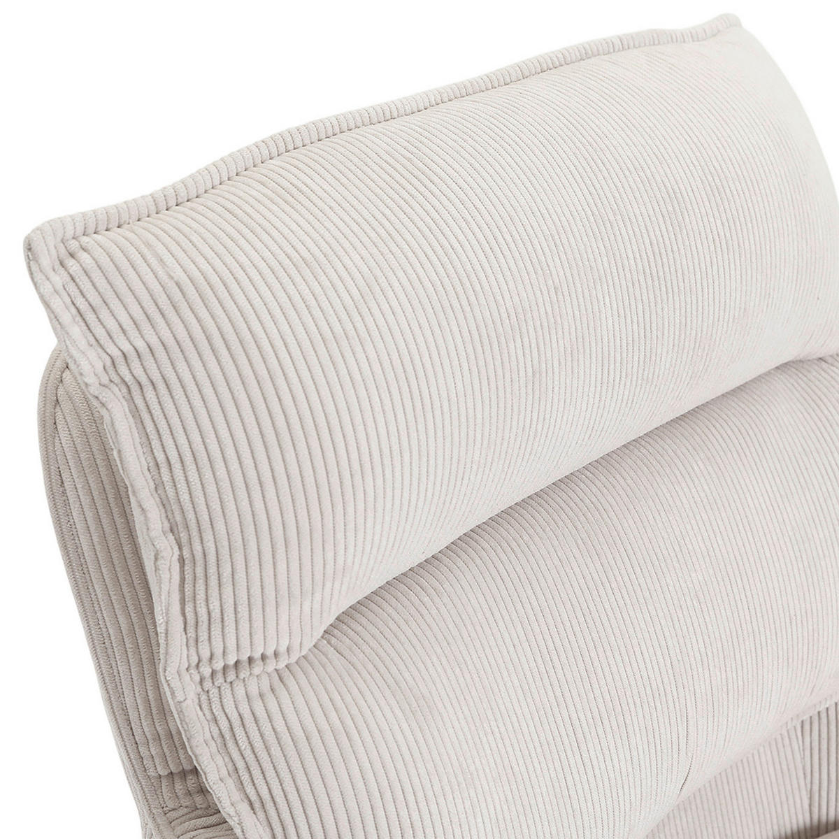 BARHOCKER Cord Beige Stoffauswahl, Sitzfläche 360° drehbar  - Beige/Schwarz, Design, Textil/Metall (54/98-120/58cm) - Novel