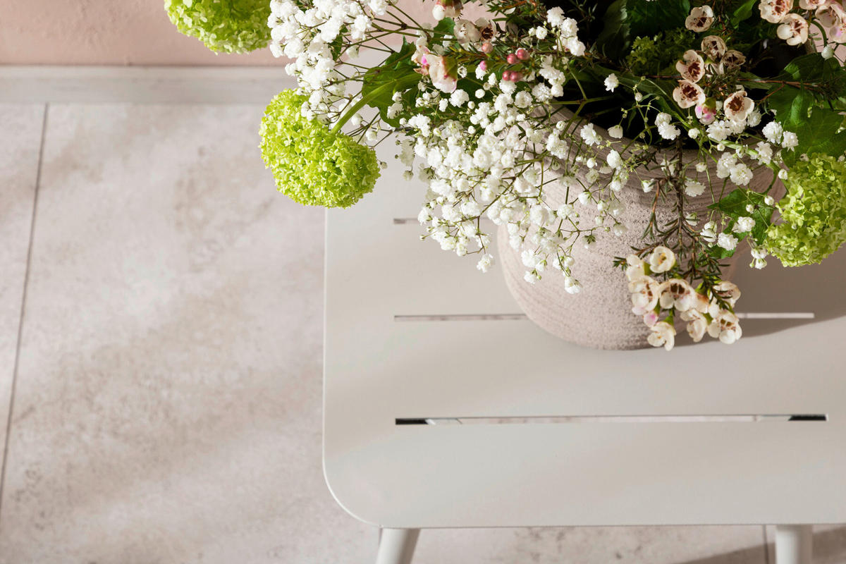 LOUNGEBORD  - beige, Modern, metall (40/40/33cm) - Gardenson