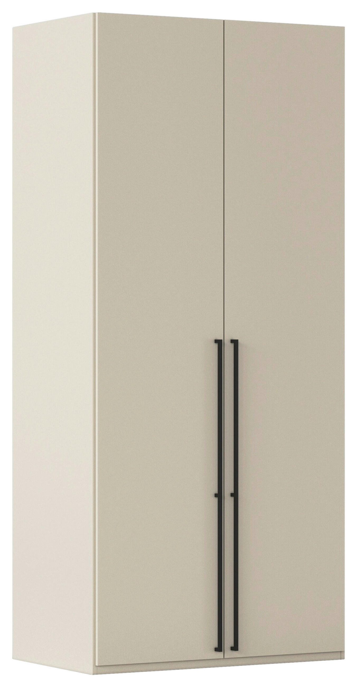 DREHTÜRENSCHRANK 101/235/61 cm,  in Champagner, 2-türig  - Champagner/Schwarz, Basics, Holzwerkstoff/Metall (101/235/61cm) - Novel