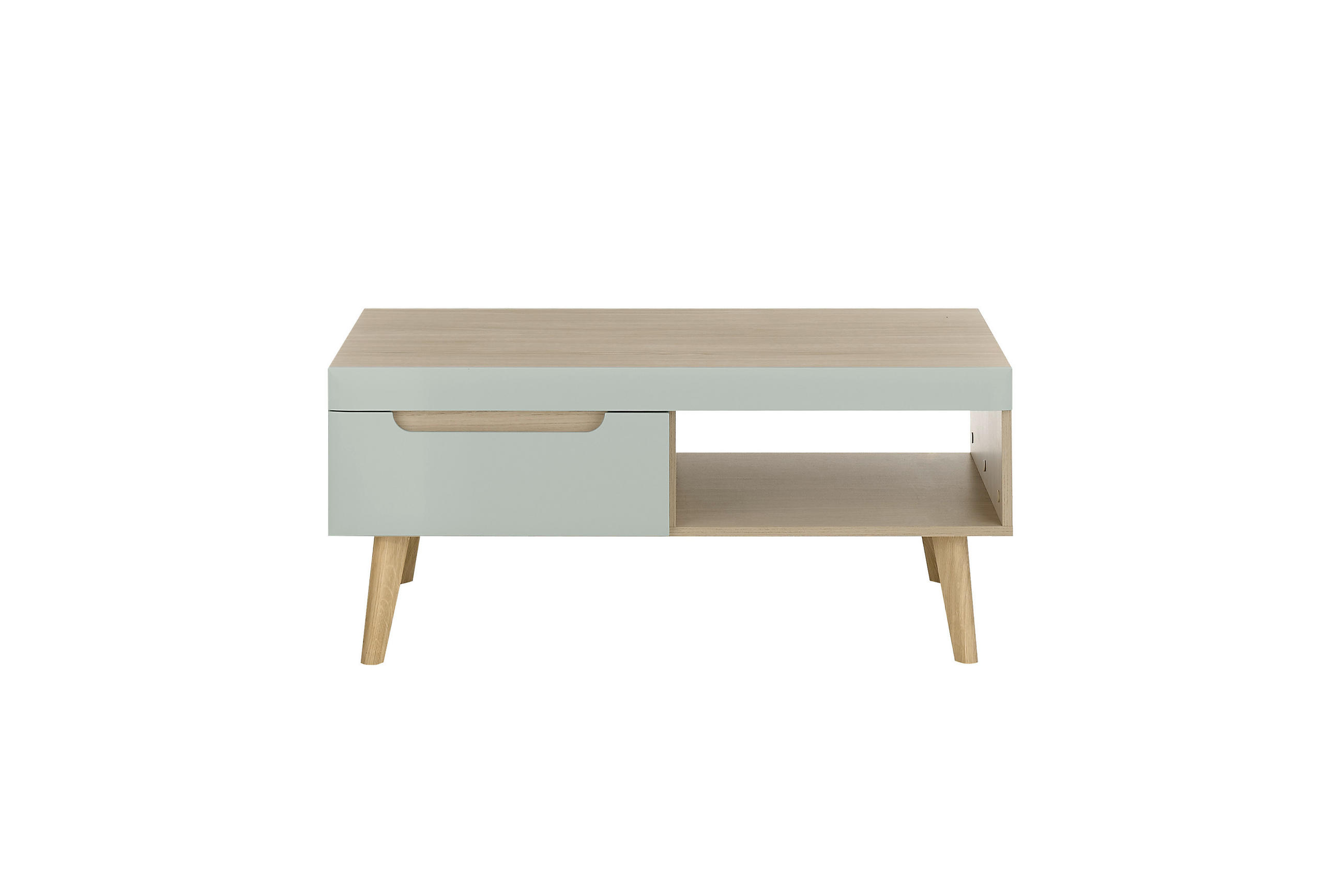 COUCHTISCH Grün, Eichefarben  - Eichefarben/Grün, Design, Holzwerkstoff (107/46/67cm) - MID.YOU
