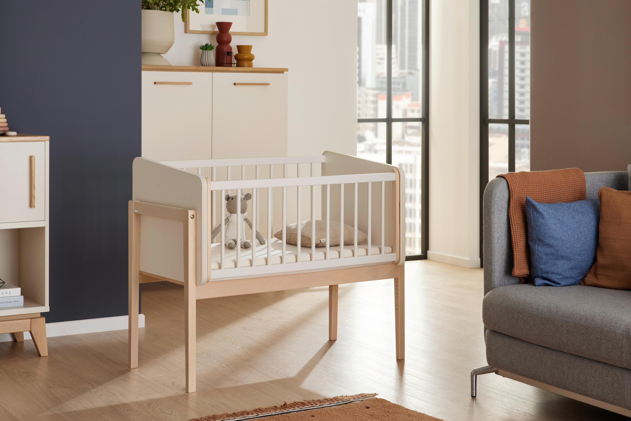 BEISTELLBETT Little Cloud 99,40/109,70/56,90 cm  - Weiß, Basics, Holzwerkstoff (99,40/109,70/56,90cm) - Paidi
