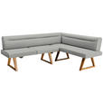 ECKBANK 230/170 cm  in Creme, Eichefarben  - Eichefarben/Creme, KONVENTIONELL, Holz/Textil (230/170cm) - Moderano