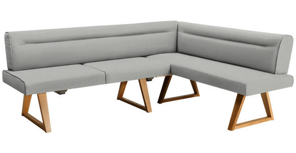 ECKBANK 230/170 cm  in Creme, Eichefarben  - Eichefarben/Creme, KONVENTIONELL, Holz/Textil (230/170cm) - Moderano