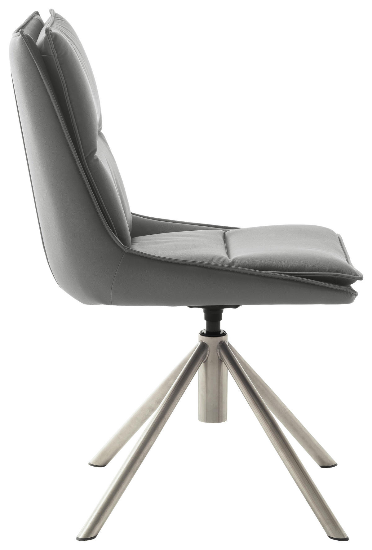 STOLICA  antracit, boja nerđajućeg čelika       - boja nerđajućeg čelika/antracit, Dizajnerski, metal/tekstil (49/90/65cm) - Novel