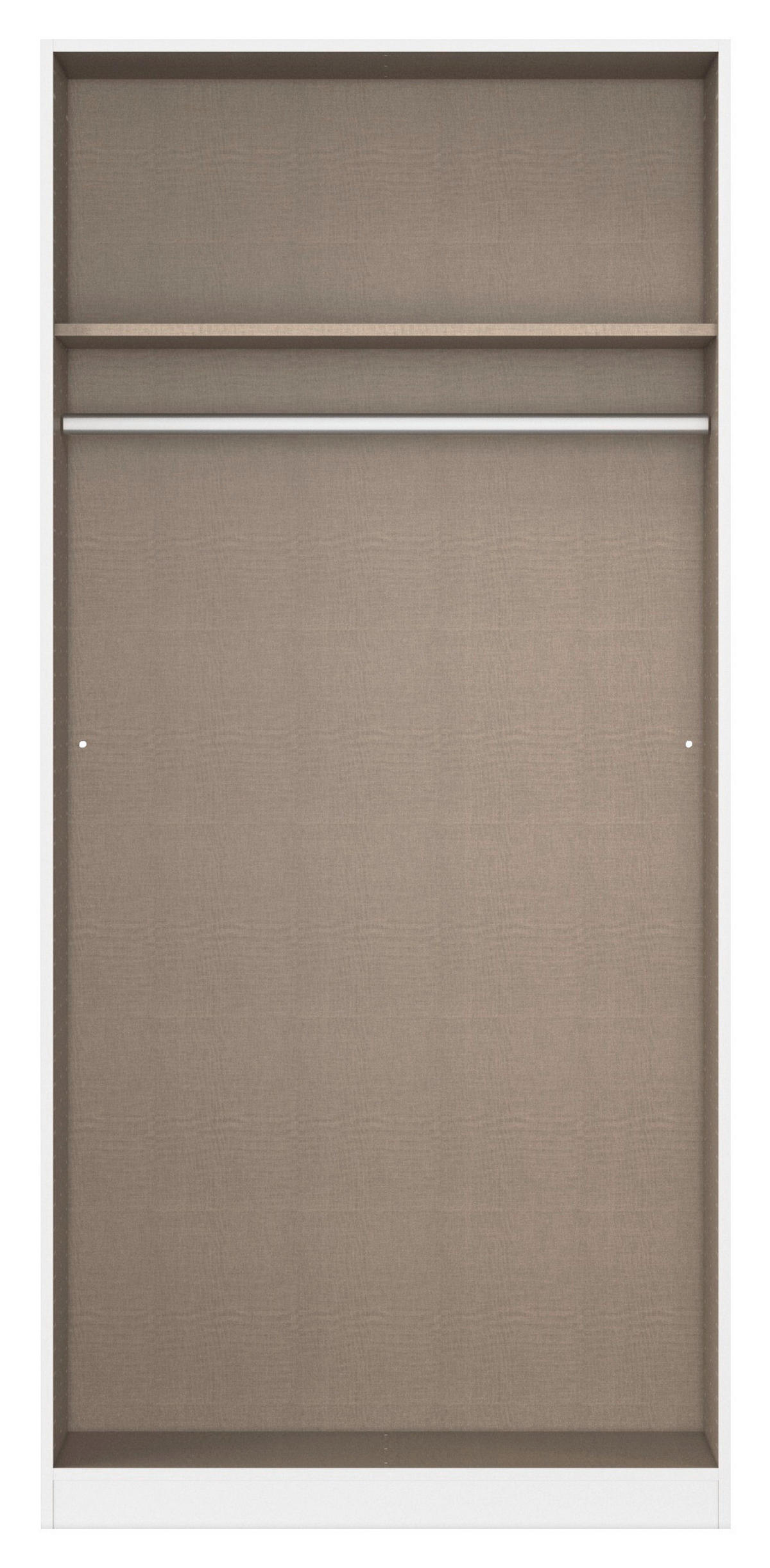ECKKLEIDERSCHRANK 208/197/298 cm  - Chromfarben/Weiss, Modern, Holzwerkstoff (208/197/298cm) - Rauch Möbel