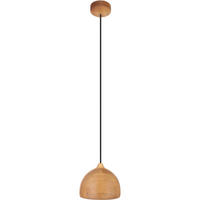 HÄNGELEUCHTE Acorn 17,5/90-140 cm  - Erlefarben/Schwarz, Natur, Holz (17.5/90-140cm)