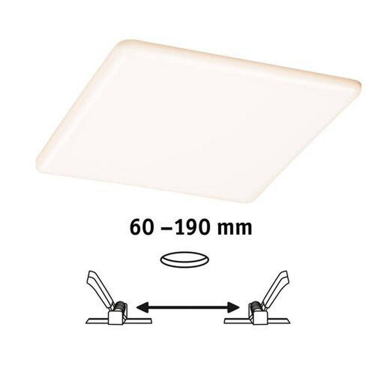 LED-PANEEL    - Weiß, Basics, Kunststoff (21,5/21,5cm) - Paulmann