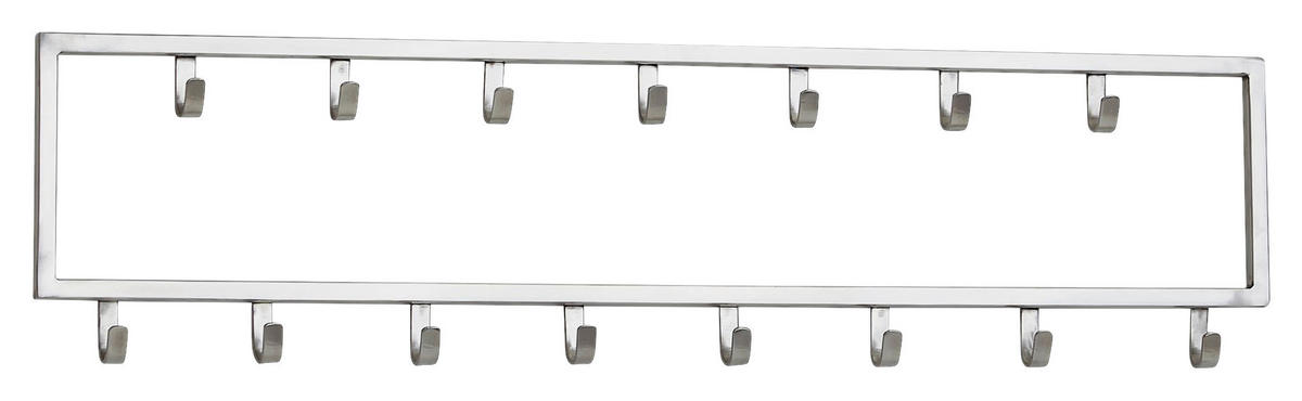 GARDEROBA ZIDNA   srebrne boje  metal  - srebrne boje, Moderno, metal (80/20/4cm) - MID.YOU