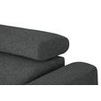 ECKSOFA in Chenille Dunkelgrau 205/280 cm - Dunkelgrau/Schwarz, Design, Textil/Metall (205/280cm) - Xora