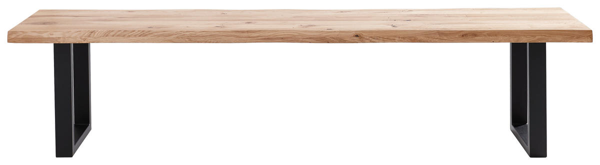 ÜLŐPAD fa fekete, tölgyfa színű  - tölgyfa színű/fekete, Natur, fa/fém (200/46/40cm) - Landscape
