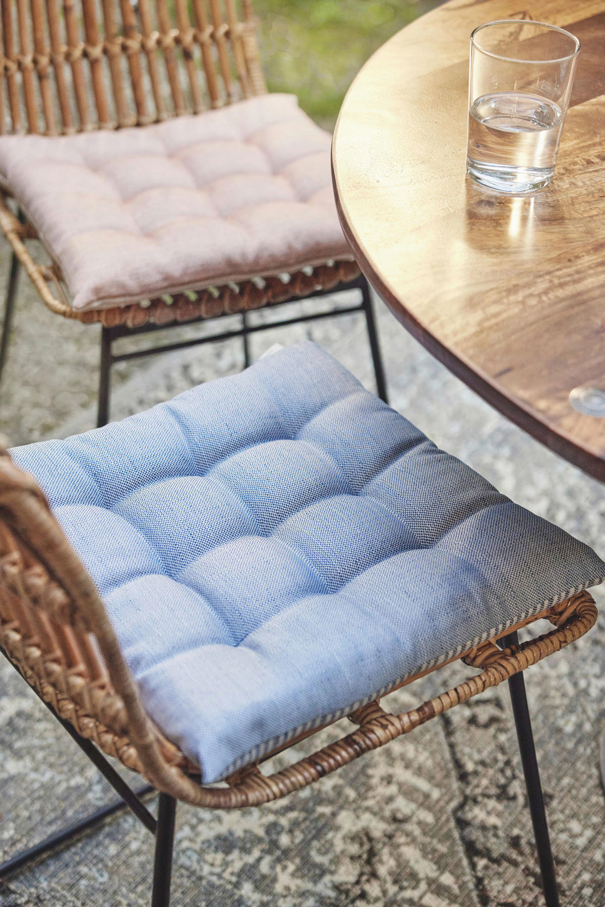 SITZKISSEN  40/40 cm   - Hellgrau/Grau, KONVENTIONELL, Textil (40/40cm) - Tom Tailor
