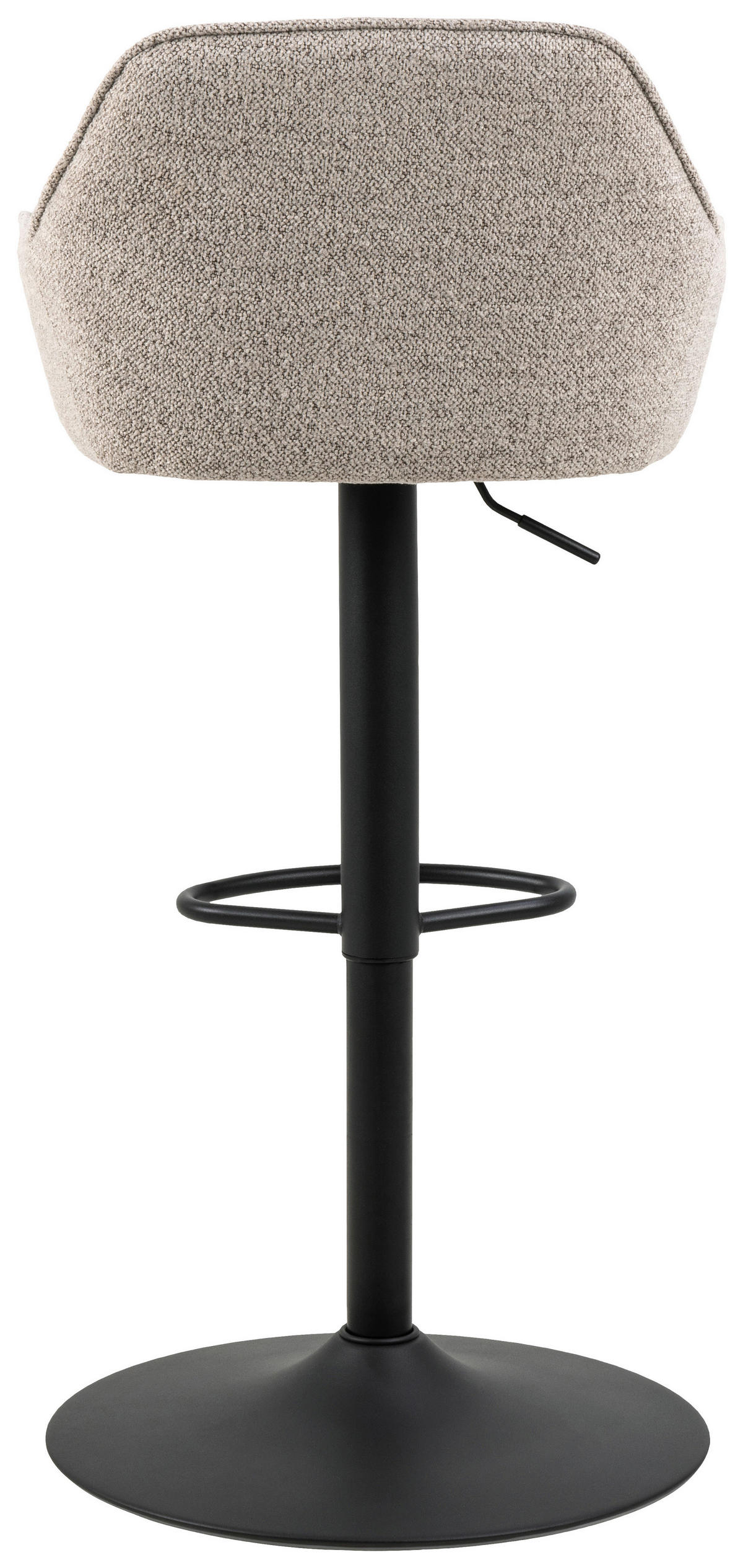 BARHOCKER in Textil Beige  - Beige/Schwarz, Modern, Textil/Metall (52/109/52cm) - MID.YOU