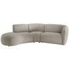 ECKSOFA in Mikrofaser Taupe  - Taupe/Schwarz, Modern, Kunststoff/Textil (182/276cm) - Livetastic