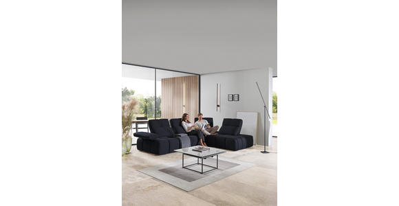 ECKSOFA in Struktur Schwarz 313/233 cm - Schwarz, Design, Kunststoff/Textil (313/233cm) - Emilio Belluti