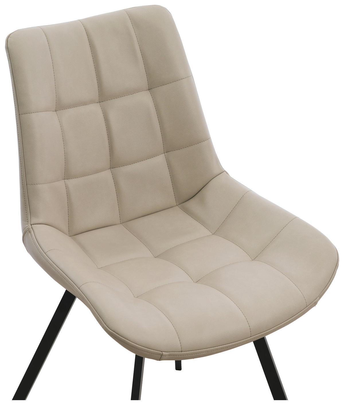 STUHL   Mikrofaser  Schwarz, Beige  - Beige/Schwarz, MODERN, Textil/Metall (54/86/62cm) - MID.YOU