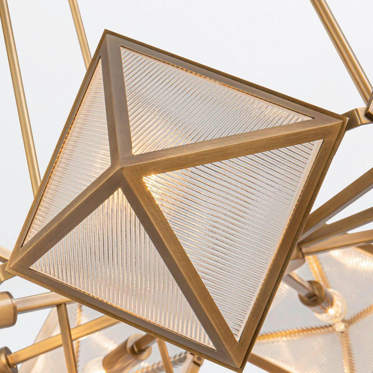 KRONLEUCHTER 29,5/76,2 cm   - Messingfarben, KONVENTIONELL, Glas/Metall (29,5/76,2cm) - Elstead Lighting