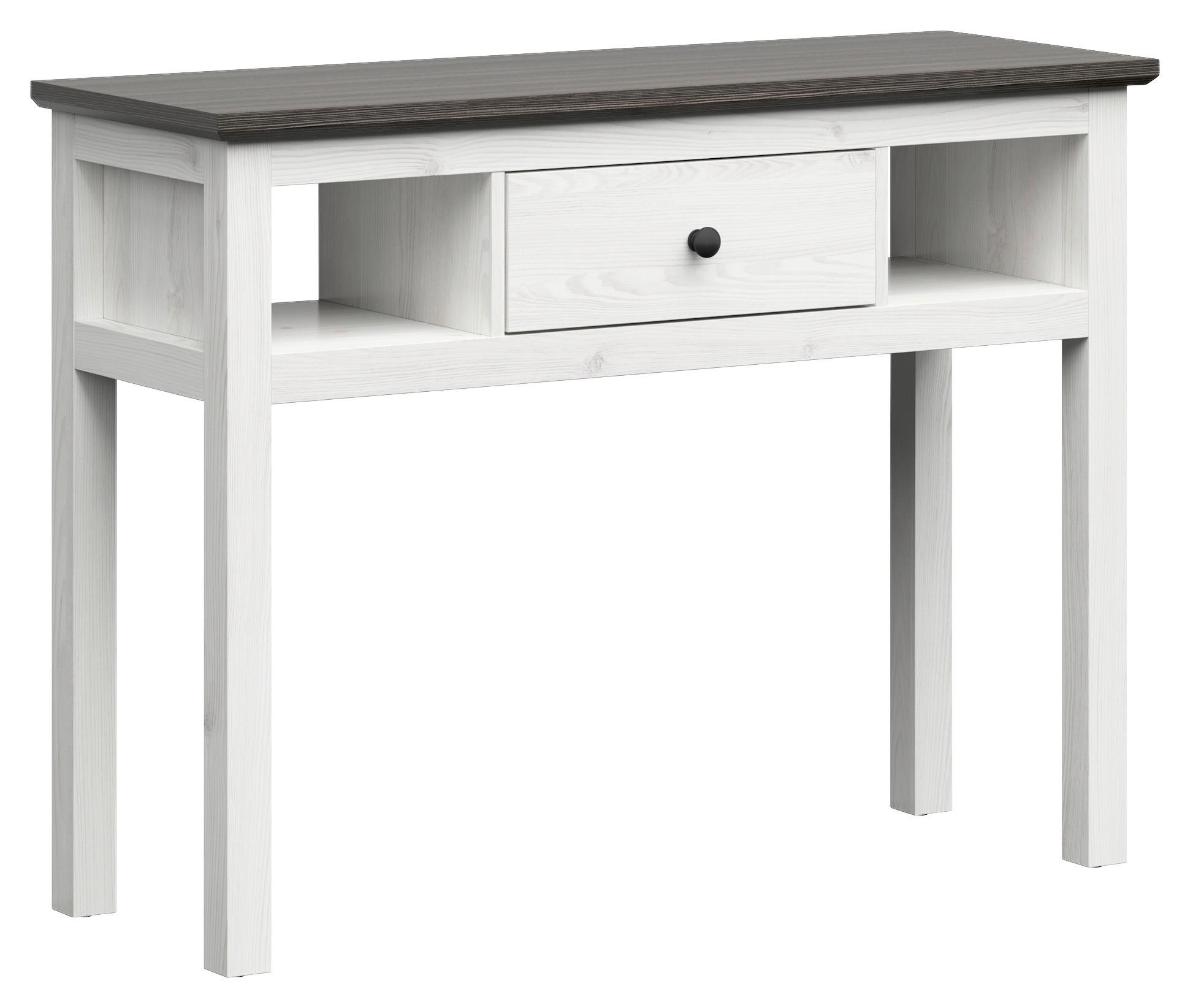 KONSOLENTISCH Kieferfarben, Lärchefarben  - Lärchefarben/Graphitfarben, KONVENTIONELL, Holzwerkstoff/Kunststoff (114/86/41cm) - MID.YOU