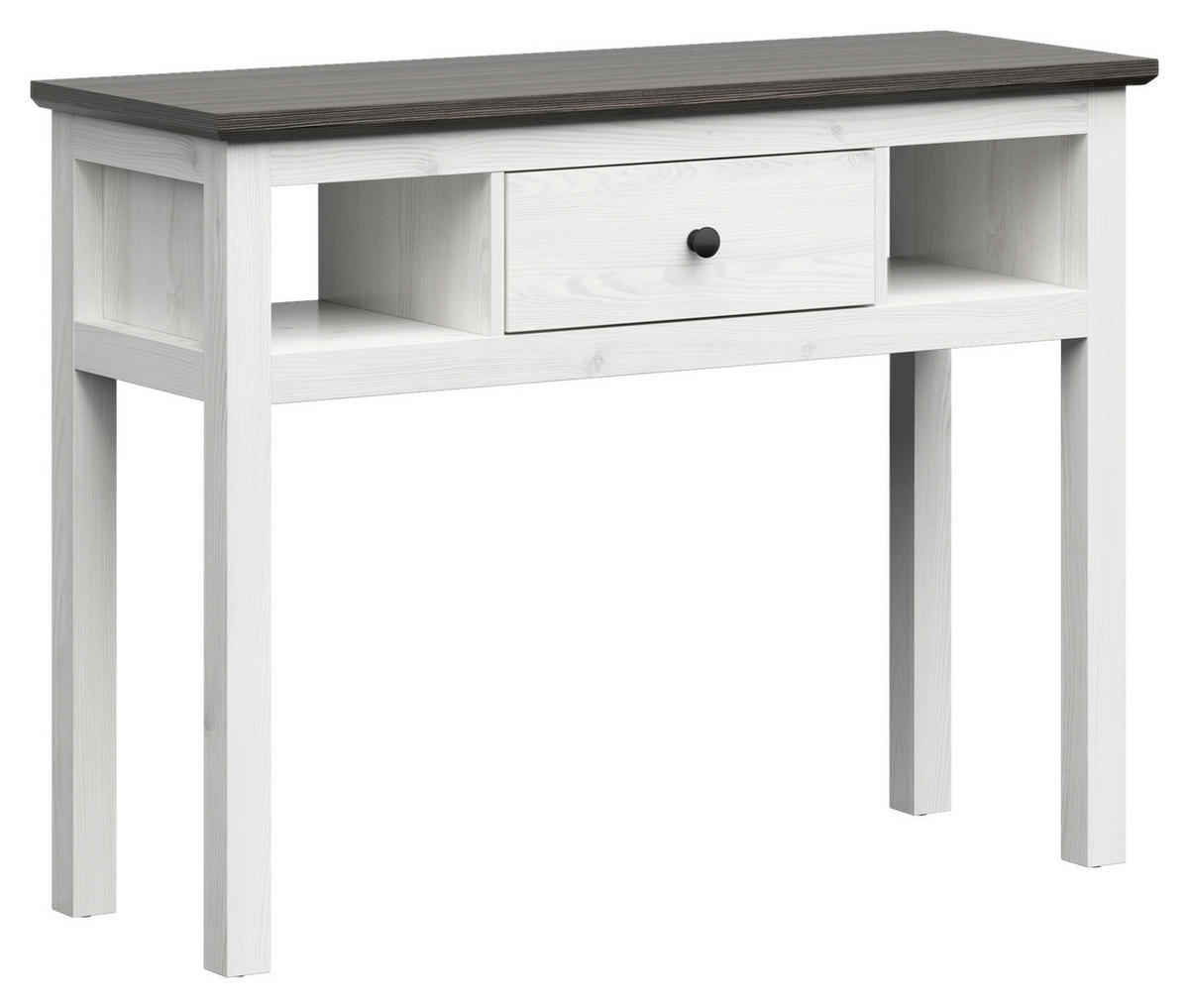 KONSOLENTISCH Kieferfarben, Lärchefarben  - Lärchefarben/Graphitfarben, KONVENTIONELL, Holzwerkstoff/Kunststoff (114/86/41cm) - MID.YOU