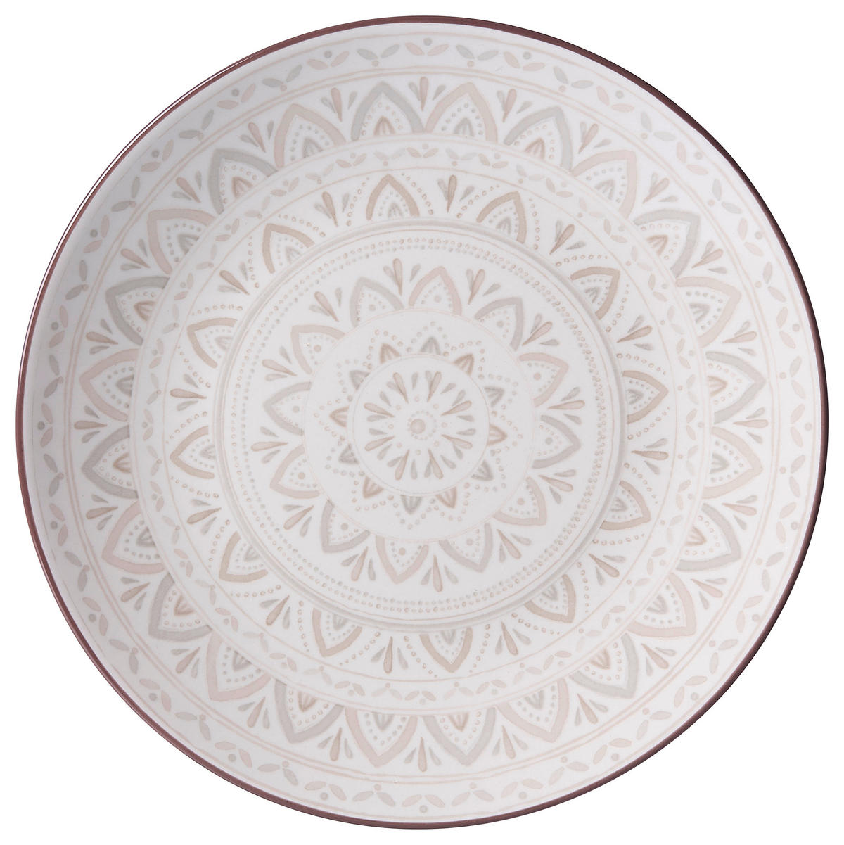 FRÜHSTÜCKSTELLER Braun, Creme, Grau 21 cm Valencia  - Creme/Braun, KONVENTIONELL, Keramik (21cm) - Ritzenhoff Breker