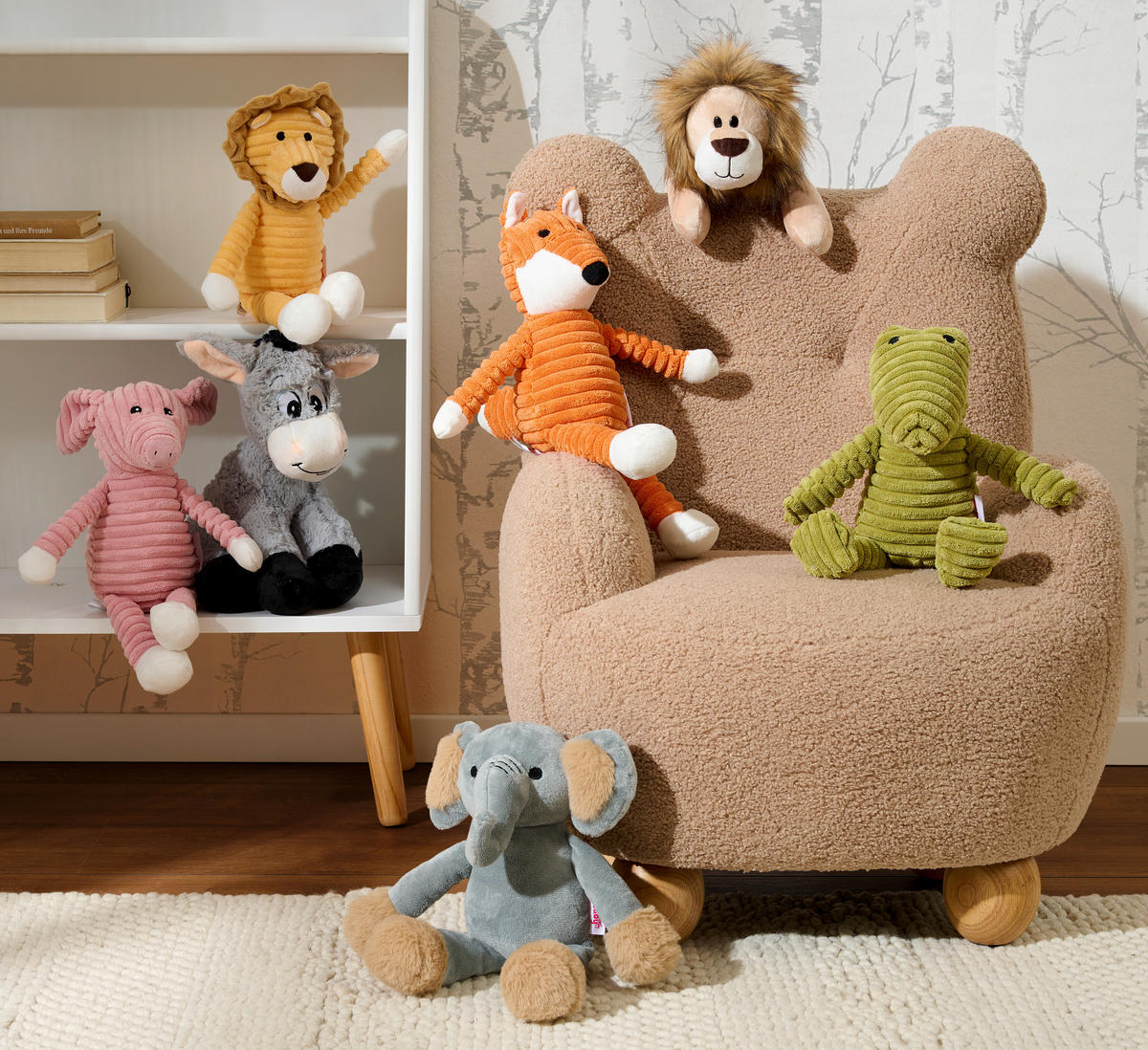 PLÜSSÁLLAT LEO  - sárga, Basics, textil (20cm) - My Baby Lou