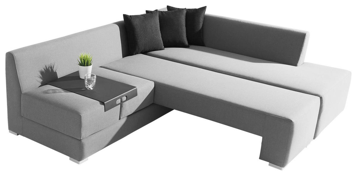 LOUNGEGARNITUR  - Grau, Basics, Textil (300/150/70cm) - Gardenson