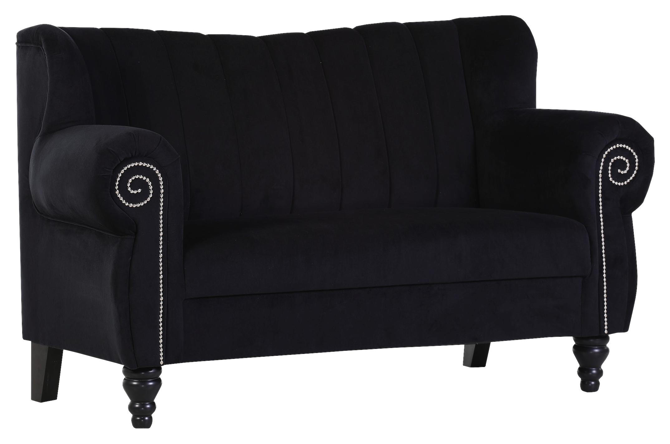 XXXL SOFA Chenille Schwarz 