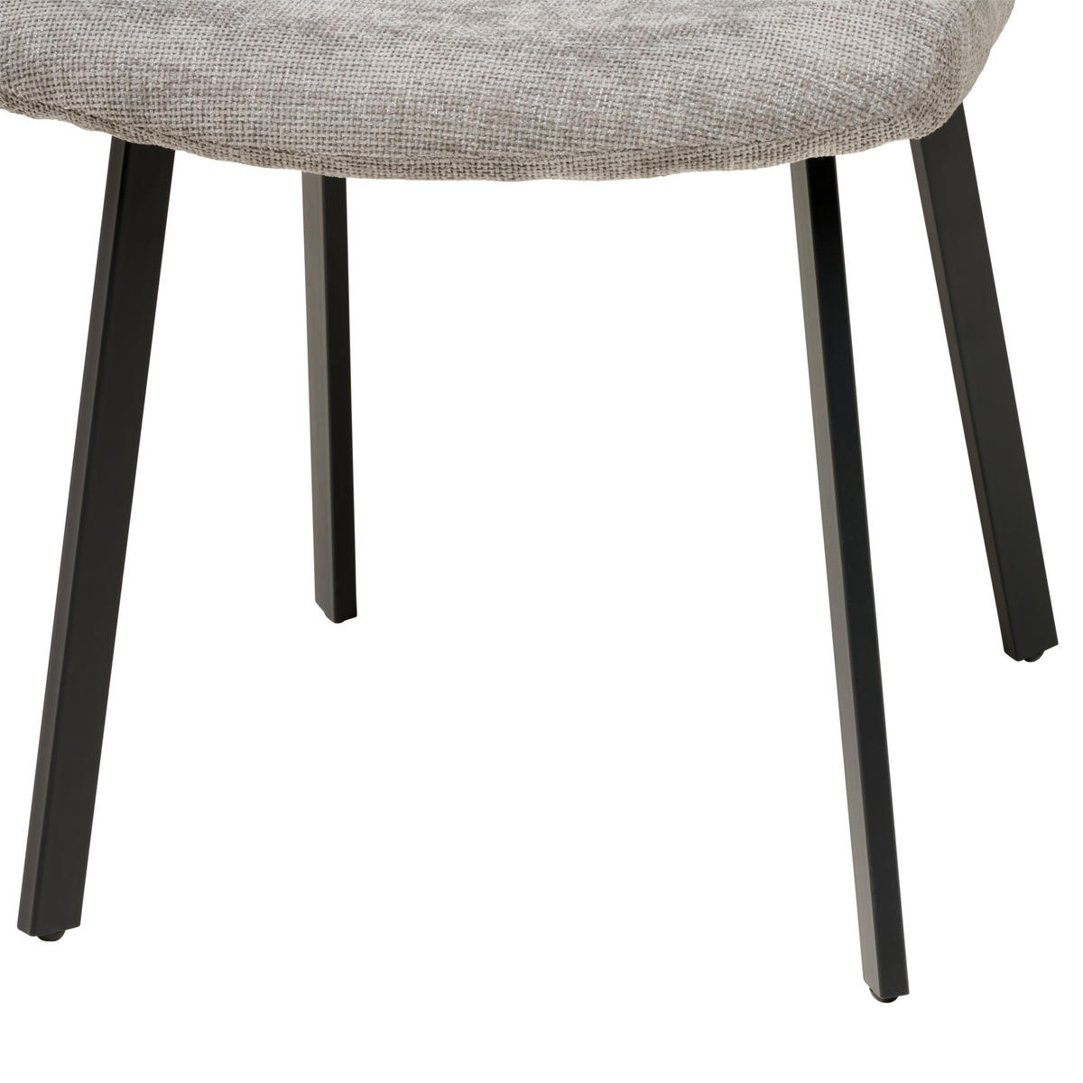 ÉTKEZŐGARNITÚRA fém, textil, kő sötétszürke  - sötétszürke, Konventionell, kő/textil (90/140/76cm) - MID.YOU