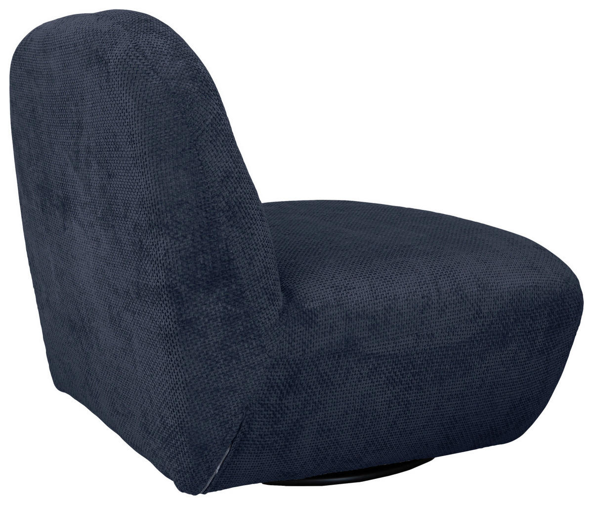 SESSEL in Struktur Dunkelblau  - Schwarz/Dunkelblau, Basics, Textil/Metall (85/74/85cm) - Livetastic