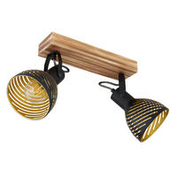 SPOTLIGHT Lenna 30/12,5/25 cm   - svart/mörkbrun, Basics, metall/trä (30/12,5/25cm) - Globo