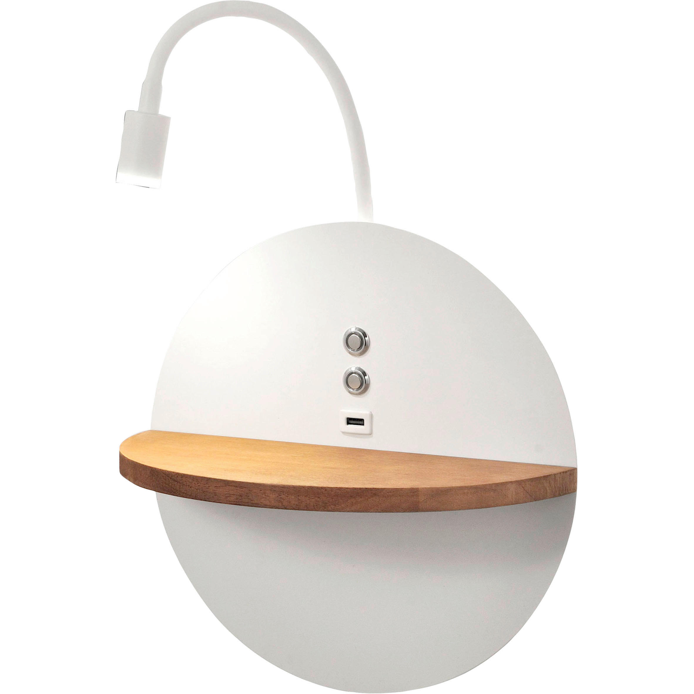 LED-WANDLEUCHTE Dual 30/62 cm   - Weiß, Design, Holz/Metall (30/62cm) - Fabas Luce