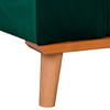 ECKSOFA in Mikrofaser Grün  230/150 cm  - Wengefarben/Grün, Design, Holz/Textil (230/150cm) - Livetastic