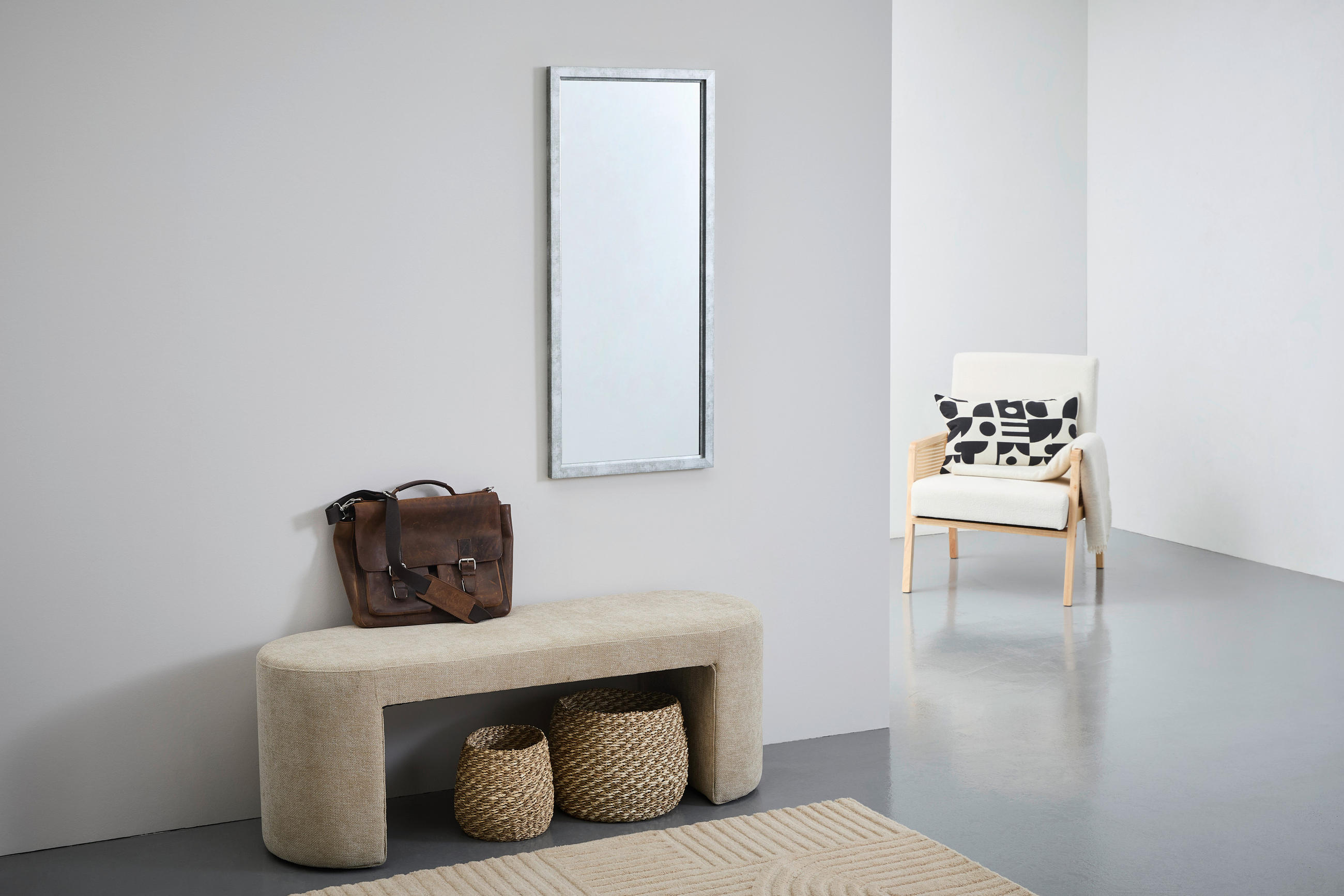 WANDSPIEGEL 50/110/2,8 cm    in  - Silberfarben, Design, Glas/Kunststoff (50/110/2,8cm) - Xora