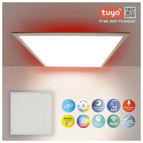 LED-PANEEL 45/45/6 cm  - Basics, Kunststoff/Metall (45/45/6cm) - Näve