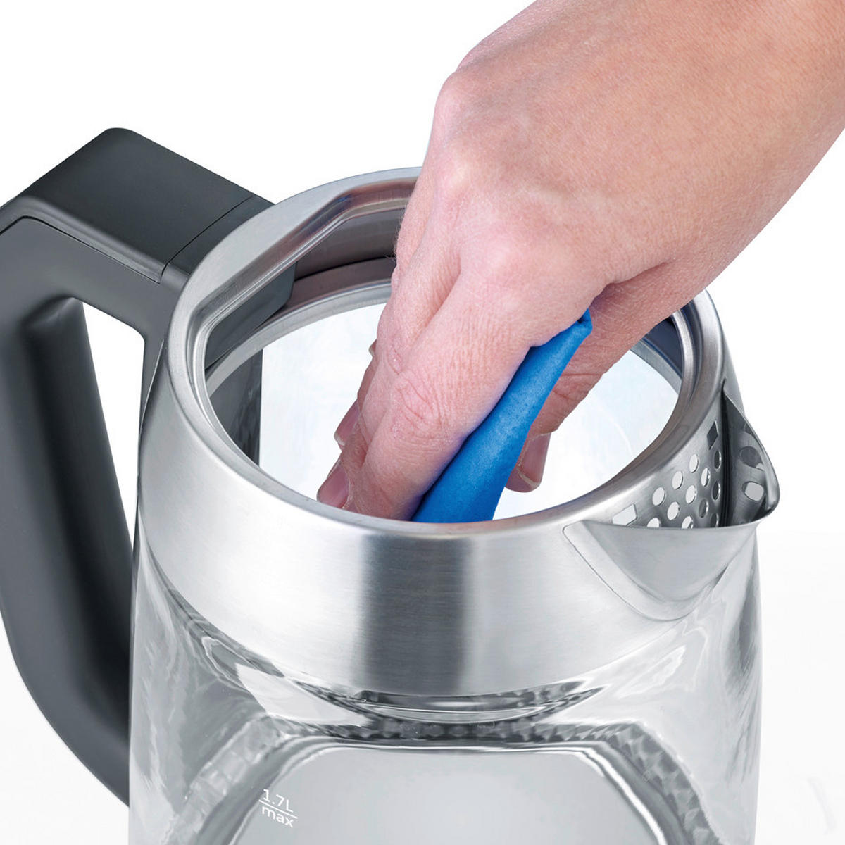 WASSERKOCHER WK 3479 1.7 l  - Edelstahlfarben, KONVENTIONELL, Glas/Metall (21/27/23cm) - Severin