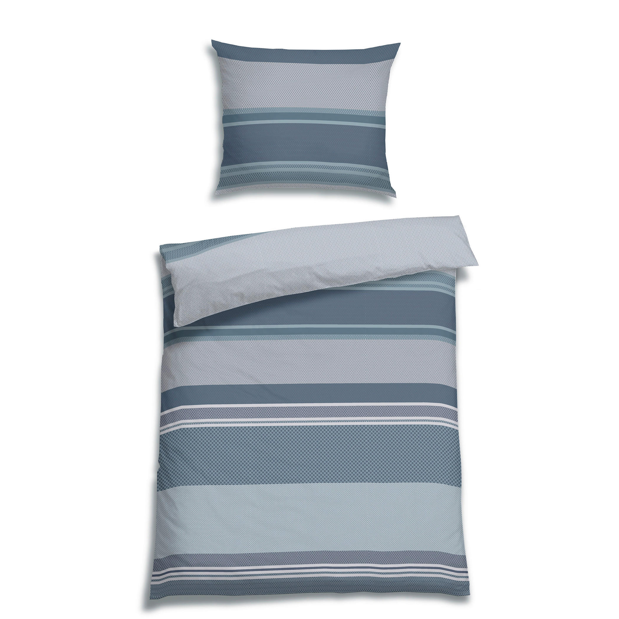 BETTWÄSCHE Satin 140/200 cm  - Blau, Basics, Textil (140/200cm) - Florella