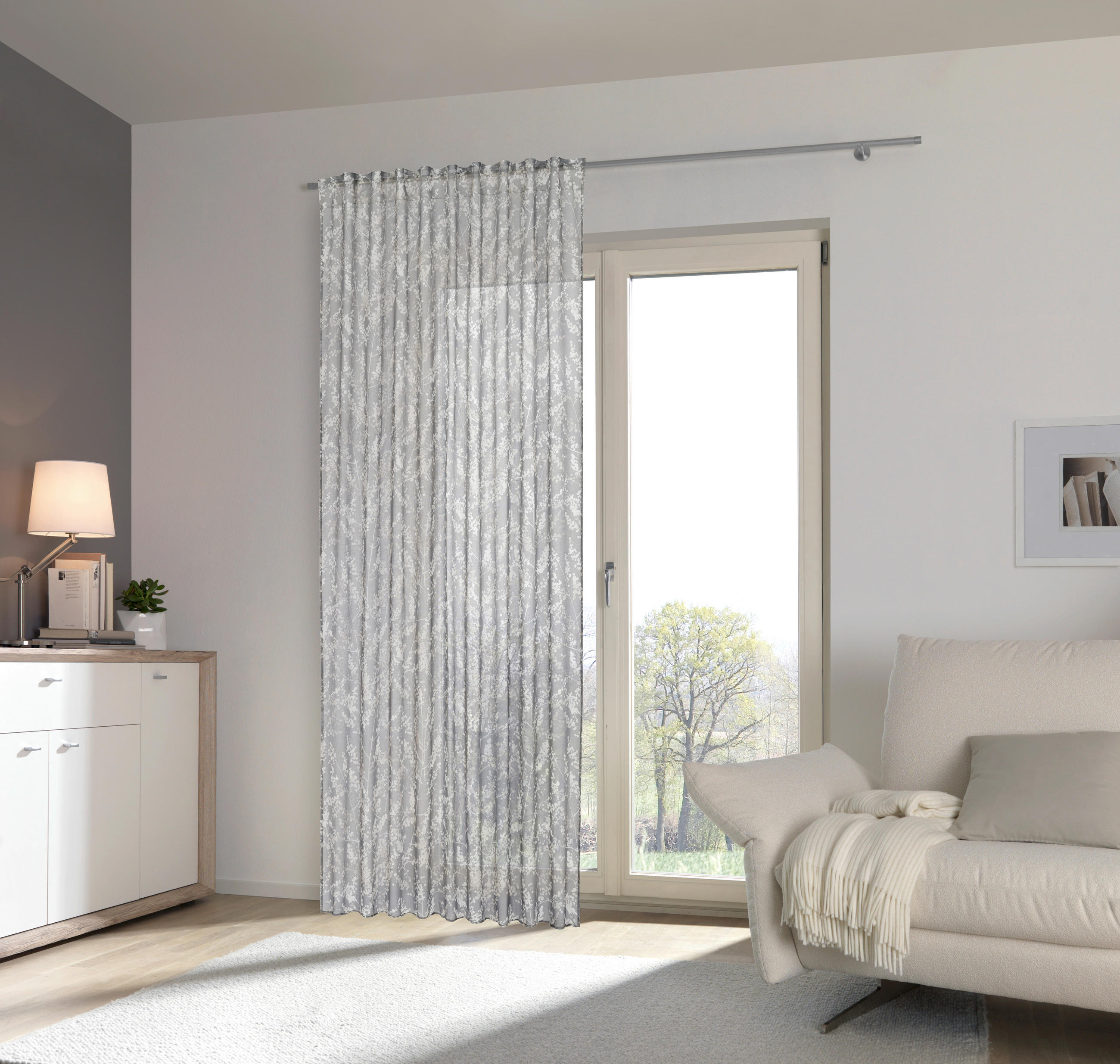 FERTIGVORHANG halbtransparent  - Braun, Konventionell, Textil (140/245cm) - Esposa
