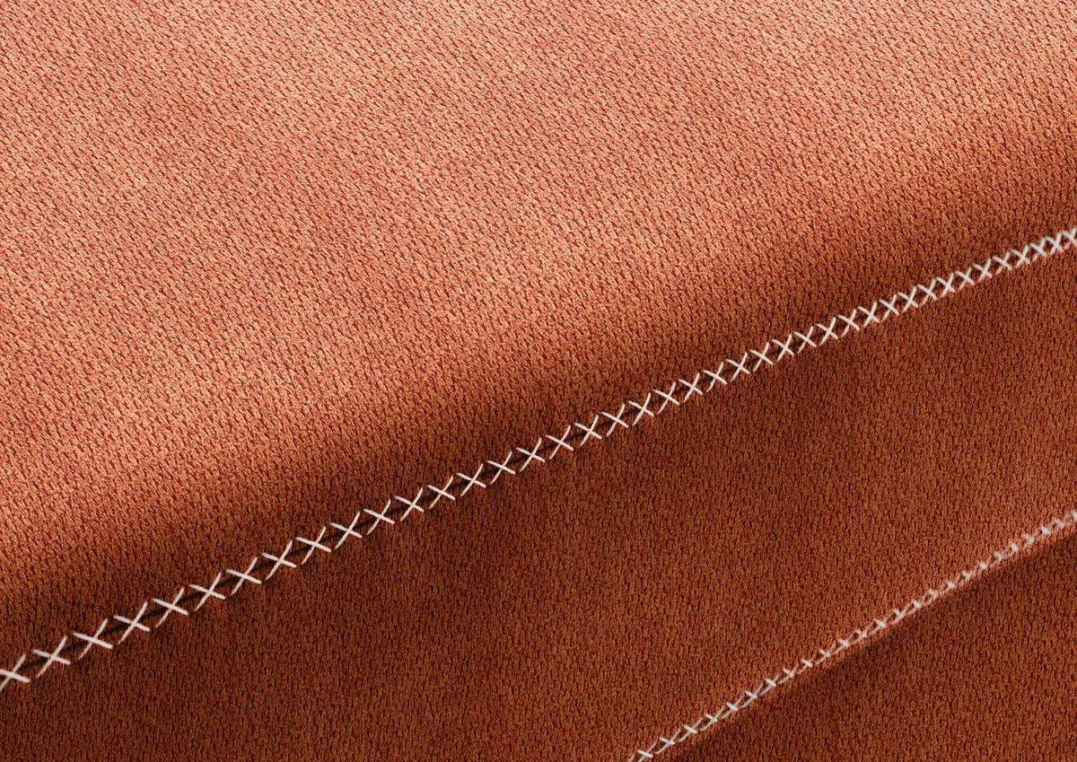 ECKSOFA in Mikrofaser Terracotta  - Eichefarben/Beige, Natur, Holz/Textil (273/226cm) - Beldomo System