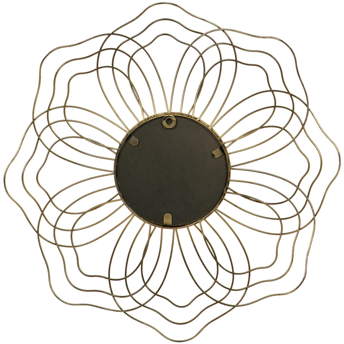 VÄGGSPEGEL 50/50/3,5 cm    - mässingsfärgad, Trend, metall/glas (50/50/3,5cm) - Ambia Home