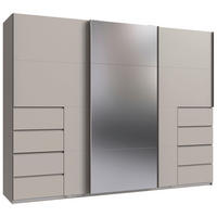 SCHWEBETÜRENSCHRANK 270/208/64 cm 3-türig Kaschmir  - Kaschmir, KONVENTIONELL, Glas/Holzwerkstoff (270/208/64cm) - Boxxx